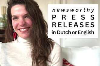 write a press release in dutch or english