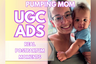 create real pumping mom ugc ads for baby and breastfeeding brands