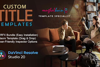 make custom title templates in davinci resolve 20