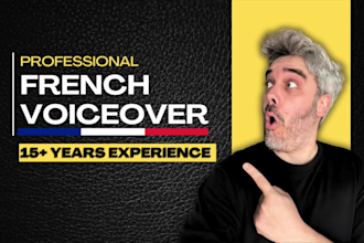 record a professional male french voice over for commercial and youtube video