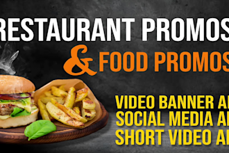 animate restaurant food promo video and promotional food flyer