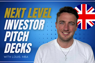 design an investor pitch deck presentation for your startup business