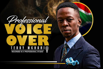 record a south african male voice over