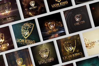 create luxury gold logo video intro animation in 4k
