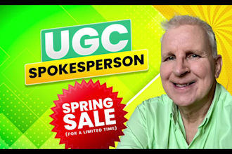 record an american male actor spokesperson ugc video