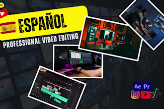do spanish video editing for youtube tiktok insta