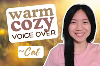 do a calm soothing friendly warm american female voice over, meditations ads