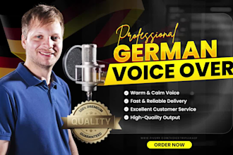 record a male german voice over in a warm calm voice