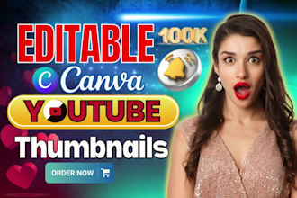 design eye catching canva youtube thumbnail templates