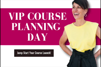 vip day to strategize your entire course launch and content
