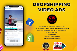 create viral marketing shopify dropshipping facebook product video ads