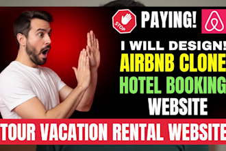 build airbnb clone hotel booking website short term rental vacations booking