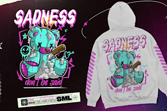 do streetwear t shirt design with cartoon style for clothing apparel brand
