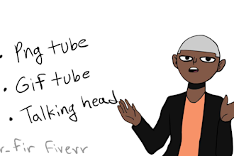 draw a png tuber or gif tuber for youtube storytime animations or commentary