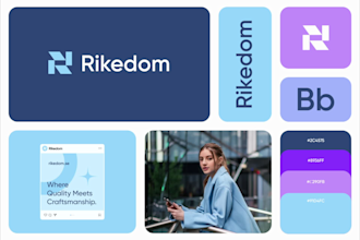 design business logo and full brand identity guidelines with branding kit