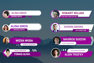 make custom lower third and social media follow animation