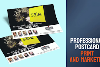 design a professional postcard for print and marketing