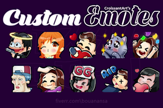 create for you an amazing custom emotes pack