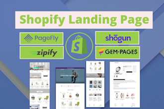 do shopify landing page design using shogun or pagefly