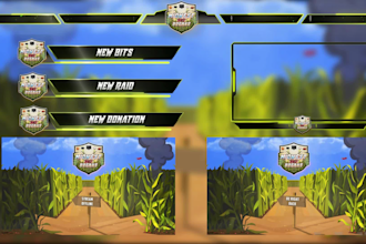 design custom animated stream overlays for twitch, kick and other platforms