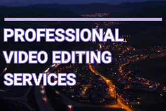 do professional video editing urgently