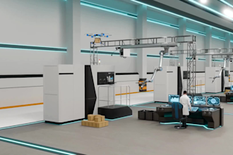 create 3d industrial animation manufacturing factory engineering video process