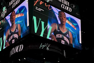 make resolume center hung led sport arena led screen content stadium billboard