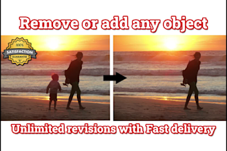 remove or add or replace object, person, people, text from photo