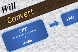 convert your  powerpoint PPT presentation to video with audio