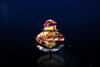 create gaming glitch logo reveal intro animation