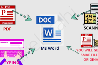 do pdf to text, format, type or recreate ms word as same