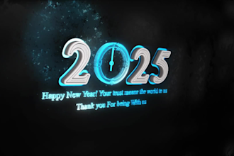 make amazing new year intro 2025