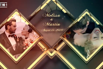 create a wedding anniversary, birthday video slideshow with photos