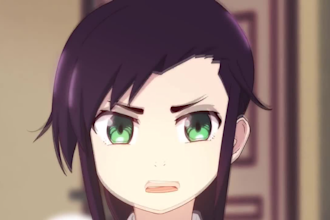 create 2d japanese anime style, cartoon music video animation anime fighting