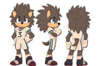 draw furry character turnaround or fursona character reference sheet
