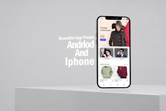 create fresh and customizable app promo video