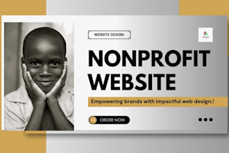 do nonprofit website for ngo donation charity church on wordpress, godaddy, wix