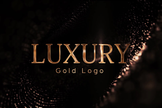 create an elegant gold or silver logo reveal