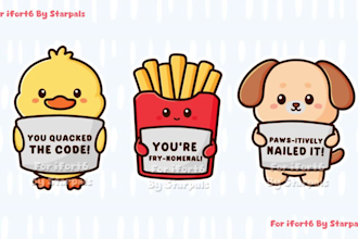 design kawaii chibi cartoon illustration for sticker mascot