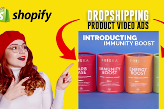 create dropshipping ad or shopify facebook video ads