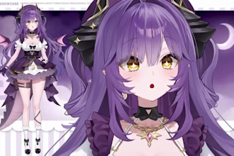 draw high quality 2d vtuber model, vtuber commission, live2d rigging, avatar