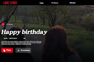 make netflix movie style happy birthday video intro