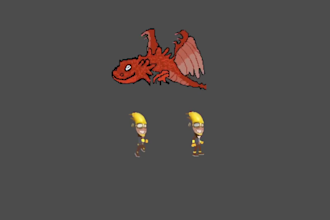 create pixel art character animation sprite sheet