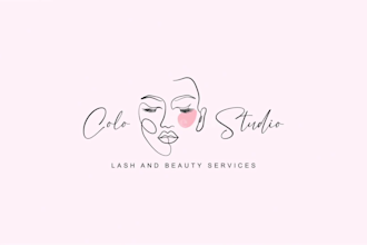 design a feminine logo with a modern minimal elegant style