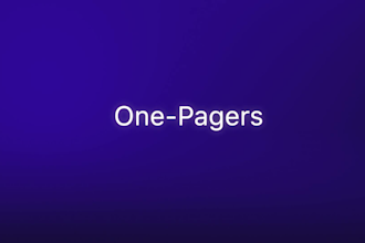 design a professional one pager, executive summary