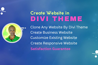 design website in divi theme, clone any website by divi theme, customize divi