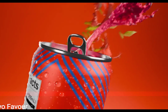 do 3d beverage, food animation 3d product animation shopify and amazon video ads
