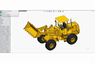 design 3d cad models and mechanical parts in solidworks for industrial project