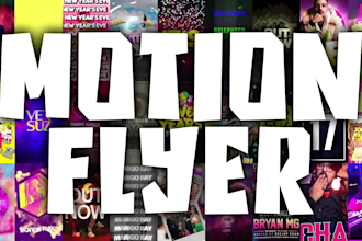 animate flyer or create animated motion flyer motion poster