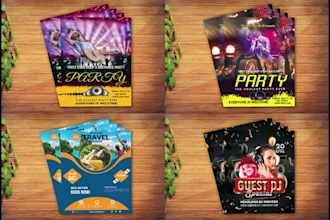design outstanding modern digital flyer and music poster